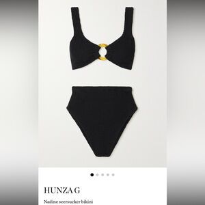 Hunza G black swimsuit, never worn, with tags and bag from Net a Porter.